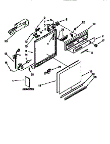 Frame And Console Parts parts for Kenmore Dishwasher 665.1574992 (6651574992, 665 1574992) from AppliancePartsPros.com