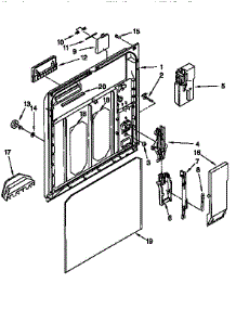 Inner Door parts for Kenmore Dishwasher 665.15751790 (66515751790, 665 15751790) from AppliancePartsPros.com