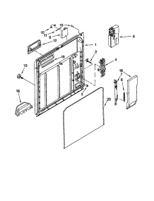 Inner Door parts for Kenmore Dishwasher 665.15759000 (66515759000, 665 15759000) from AppliancePartsPros.com