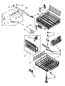 Dishrack Parts parts for Kenmore Dishwasher 665.1578581 (6651578581, 665 1578581) from AppliancePartsPros.com