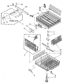 Dishrack parts for Kenmore Dishwasher 665.1578582 (6651578582, 665 1578582) from AppliancePartsPros.com