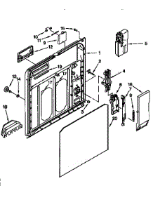 Inner Door parts for Kenmore Dishwasher 665.15791790 (66515791790, 665 15791790) from AppliancePartsPros.com