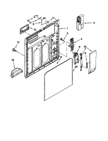 Inner Door parts for Kenmore Dishwasher 665.15795793 (66515795793, 665 15795793) from AppliancePartsPros.com