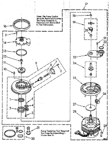 Pump And Motor parts for Kenmore Dishwasher 665.1580591 (6651580591, 665 1580591) from AppliancePartsPros.com