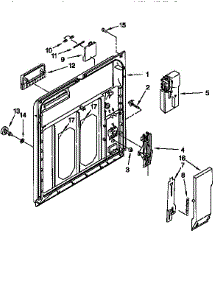 Inner Door parts for Kenmore Dishwasher 665.15825692 (66515825692, 665 15825692) from AppliancePartsPros.com