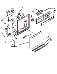 Frame And Console parts for Kenmore Dishwasher 665.15828691 (66515828691, 665 15828691) from AppliancePartsPros.com