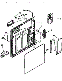 Inner Door parts for Kenmore Dishwasher 665.15835790 (66515835790, 665 15835790) from AppliancePartsPros.com