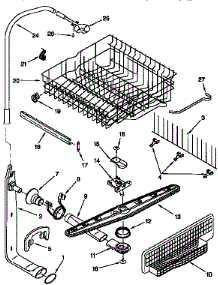 Upper Dishrack And Water Feed parts for Kenmore Dishwasher 665.15835790 (66515835790, 665 15835790) from AppliancePartsPros.com