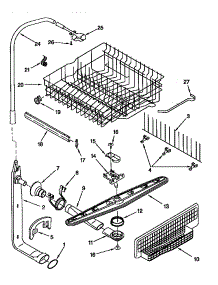 Upper Dishrack And Water Feed parts for Kenmore Dishwasher 665.15835791 (66515835791, 665 15835791) from AppliancePartsPros.com