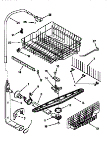 Upper Dishrack And Water Feed parts for Kenmore Dishwasher 665.15838790 (66515838790, 665 15838790) from AppliancePartsPros.com