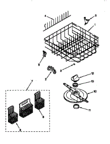 Lower Dishrack parts for Kenmore Dishwasher 665.15838790 (66515838790, 665 15838790) from AppliancePartsPros.com