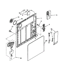 Inner Door parts for Kenmore Dishwasher 665.15839000 (66515839000, 665 15839000) from AppliancePartsPros.com