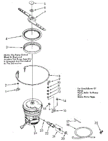 Heater, Pump And Lower Sprayarm parts for Kenmore Dishwasher 665.1588584 (6651588584, 665 1588584) from AppliancePartsPros.com