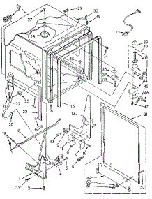 Tub parts for Kenmore Dishwasher 665.1588584 (6651588584, 665 1588584) from AppliancePartsPros.com