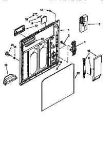 Inner Door parts for Kenmore Dishwasher 665.15895791 (66515895791, 665 15895791) from AppliancePartsPros.com