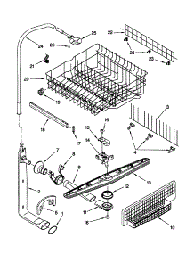 Upper Dishrack And Water Feed parts for Kenmore Dishwasher 665.15895793 (66515895793, 665 15895793) from AppliancePartsPros.com