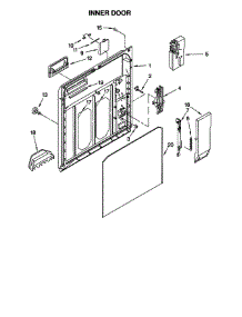Inner Door parts for Kenmore Dishwasher 665.15898790 (66515898790, 665 15898790) from AppliancePartsPros.com