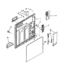 Inner Door parts for Kenmore Dishwasher 665.15898791 (66515898791, 665 15898791) from AppliancePartsPros.com