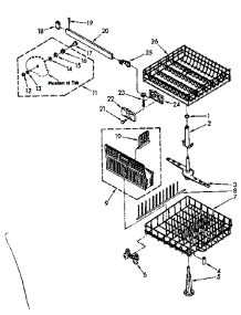 Dishrack Parts parts for Kenmore Dishwasher 665.1591680 (6651591680, 665 1591680) from AppliancePartsPros.com