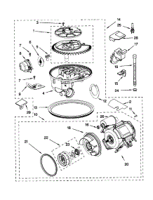 Pump And Motor parts for Kenmore Dishwasher 665.15923001 (66515923001, 665 15923001) from AppliancePartsPros.com