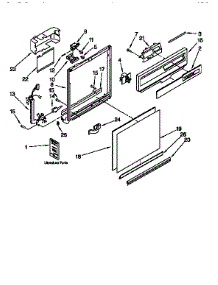 Frame And Console parts for Kenmore Dishwasher 665.15925690 (66515925690, 665 15925690) from AppliancePartsPros.com
