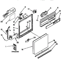 Frame And Console parts for Kenmore Dishwasher 665.15928691 (66515928691, 665 15928691) from AppliancePartsPros.com