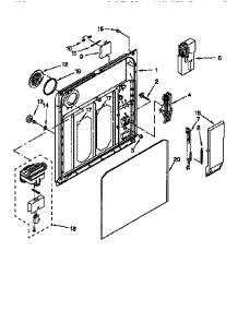 Detergent Cup And Inner Door Panel parts for Kenmore Dishwasher 665.15951790 (66515951790, 665 15951790) from AppliancePartsPros.com