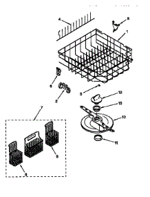 Lower Dishrack parts for Kenmore Dishwasher 665.15951791 (66515951791, 665 15951791) from AppliancePartsPros.com