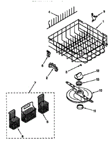 Lower Dishrack parts for Kenmore Dishwasher 665.15955791 (66515955791, 665 15955791) from AppliancePartsPros.com