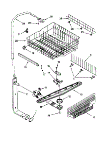 Upper Dishrack / Water Feed parts for Kenmore Dishwasher 665.15955794 (66515955794, 665 15955794) from AppliancePartsPros.com