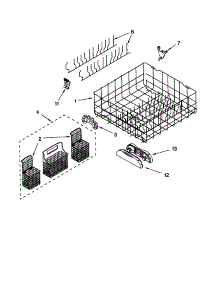 Lower Rack parts for Kenmore Dishwasher 665.15973992 (66515973992, 665 15973992) from AppliancePartsPros.com