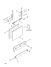 Door And Panel Parts parts for Kenmore Dishwasher 665.16029403 (66516029403, 665 16029403) from AppliancePartsPros.com