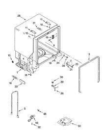 Tub And Frame Parts parts for Kenmore Dishwasher 665.16034401 (66516034401, 665 16034401) from AppliancePartsPros.com