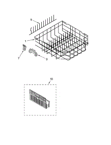 Lower Rack Parts, Optional Parts (Not Included) parts for Kenmore Dishwasher 665.16042400 (66516042400, 665 16042400) from AppliancePartsPros.com