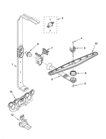Upper Wash And Rinse Parts parts for Kenmore Dishwasher 665.16054401 (66516054401, 665 16054401) from AppliancePartsPros.com