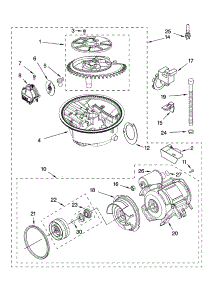 Pump And Motor Parts parts for Kenmore Dishwasher 665.16269400 (66516269400, 665 16269400) from AppliancePartsPros.com
