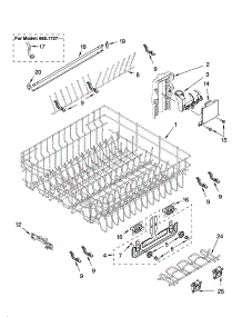 Upper Rack And Track Parts parts for Kenmore Dishwasher 665.16272401 (66516272401, 665 16272401) from AppliancePartsPros.com