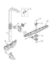 Upper Wash And Rinse Parts parts for Kenmore Dishwasher 665.16294401 (66516294401, 665 16294401) from AppliancePartsPros.com