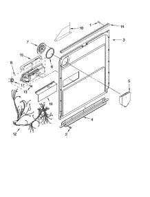 Door And Latch Parts parts for Kenmore Dishwasher 665.16299400 (66516299400, 665 16299400) from AppliancePartsPros.com