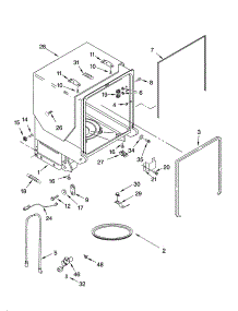 Tub And Frame Parts parts for Kenmore Dishwasher 665.16389300 (66516389300, 665 16389300) from AppliancePartsPros.com