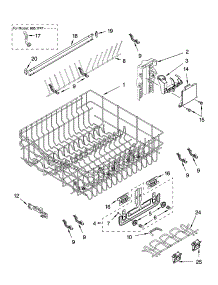 Upper Rack And Track Parts parts for Kenmore Dishwasher 665.16473300 (66516473300, 665 16473300) from AppliancePartsPros.com