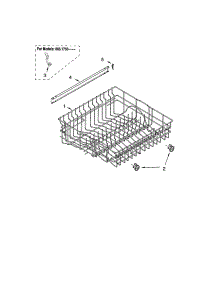 Upper Rack And Track parts for Kenmore Dishwasher 665.16503201 (66516503201, 665 16503201) from AppliancePartsPros.com