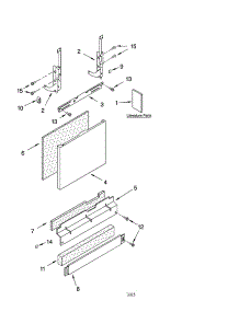 Door And Panel Parts parts for Kenmore Dishwasher 665.16539201 (66516539201, 665 16539201) from AppliancePartsPros.com