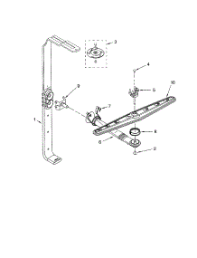 Upper Wash And Rinse parts for Kenmore Dishwasher 665.16552200 (66516552200, 665 16552200) from AppliancePartsPros.com
