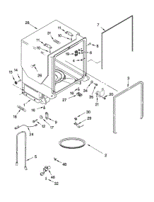 Tub And Frame Parts parts for Kenmore Dishwasher 665.16552201 (66516552201, 665 16552201) from AppliancePartsPros.com