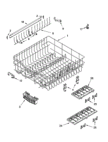 Upper Rack And Track Parts parts for Kenmore Dishwasher 665.16579202 (66516579202, 665 16579202) from AppliancePartsPros.com