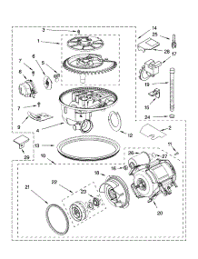 Pump And Motor Parts parts for Kenmore Dishwasher 665.16584201 (66516584201, 665 16584201) from AppliancePartsPros.com