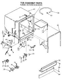 Tub Assembly parts for Kenmore Dishwasher 665.1663590 (6651663590, 665 1663590) from AppliancePartsPros.com