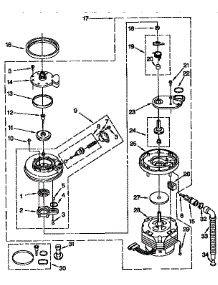 Pump And Motor parts for Kenmore Dishwasher 665.1664991 (6651664991, 665 1664991) from AppliancePartsPros.com