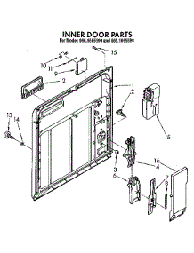 Inner Door parts for Kenmore Dishwasher 665.1665590 (6651665590, 665 1665590) from AppliancePartsPros.com